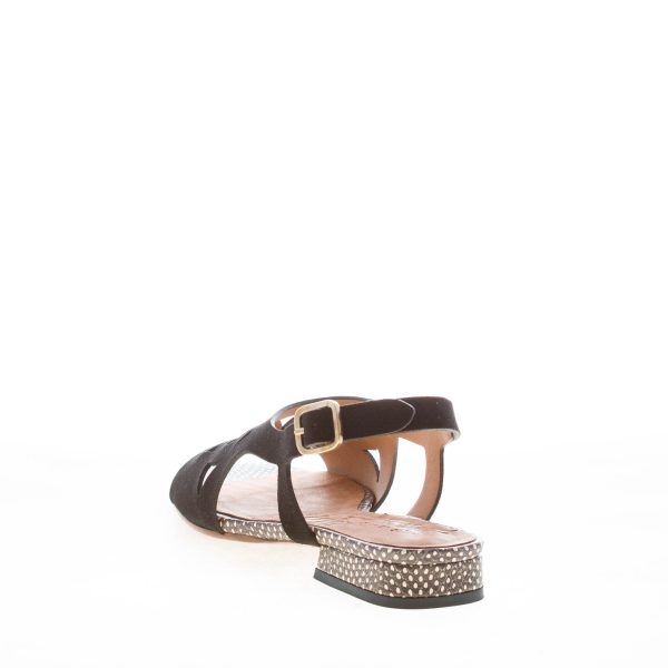 CHIE MIHARA donna sandalo Tanzo in camoscio NERO. Tacco 2 cm - immagine 3