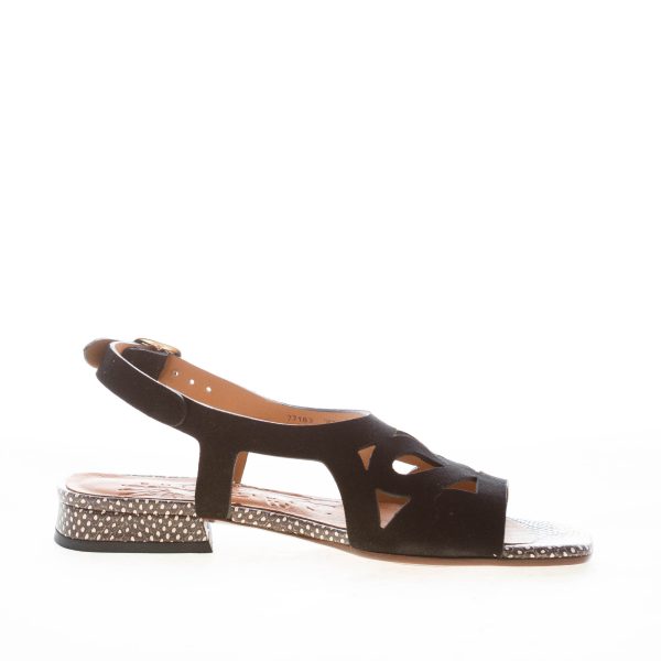 CHIE MIHARA donna sandalo Tanzo in camoscio NERO. Tacco 2 cm - immagine 4