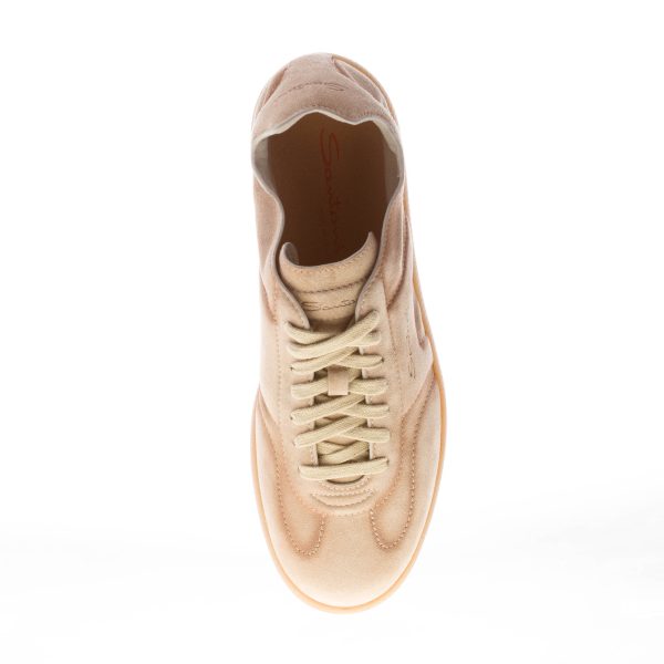 SANTONI uomo sneaker DBS Oly in camoscio BEIGE - immagine 5