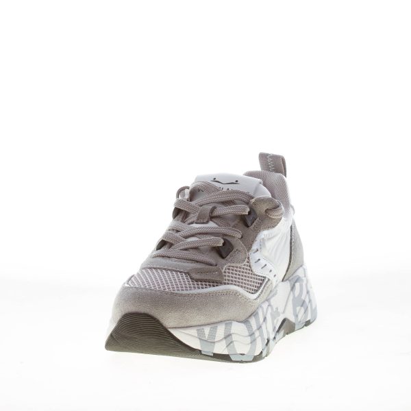 VOILE BLANCHE donna sneaker Club105 in camoscio e tessuto a rete GRIGIO - immagine 2
