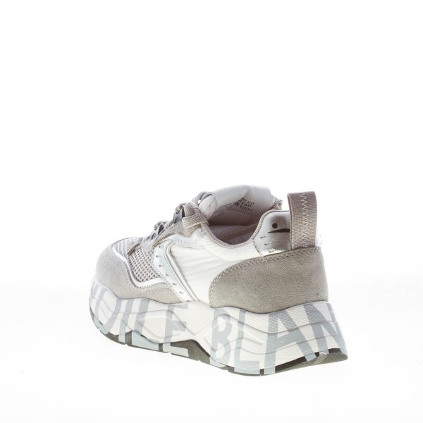 VOILE BLANCHE donna sneaker Club105 in camoscio e tessuto a rete GRIGIO - immagine 3