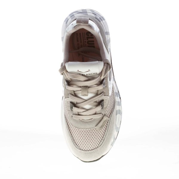 VOILE BLANCHE donna sneaker Club105 in camoscio e tessuto a rete GRIGIO - immagine 5