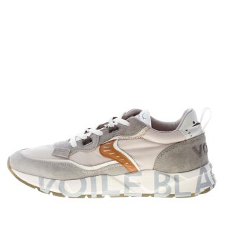 VOILE BLANCHE uomo sneaker Club01 in camoscio e tessuto nylon GRIGIO più marrone