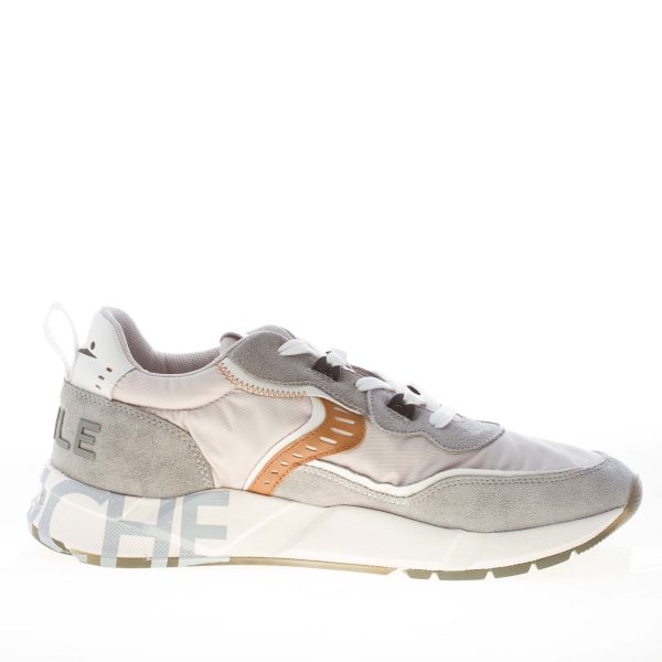 VOILE BLANCHE uomo sneaker Club01 in camoscio e tessuto nylon GRIGIO più marrone - immagine 4