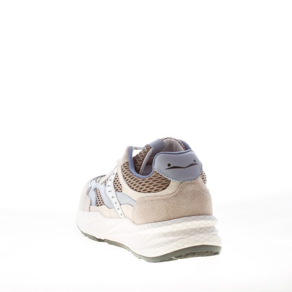 VOILE BLANCHE uomo sneaker Club22 in camoscio e tessuto mesh BEIGE e TAUPE più avio - immagine 3