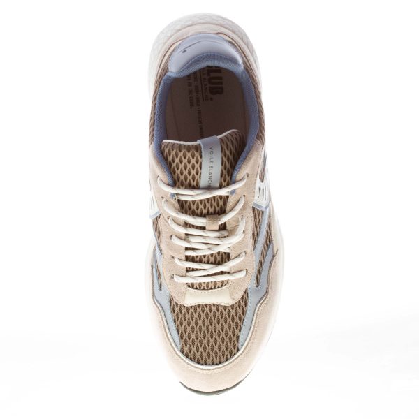 VOILE BLANCHE uomo sneaker Club22 in camoscio e tessuto mesh BEIGE e TAUPE più avio - immagine 5