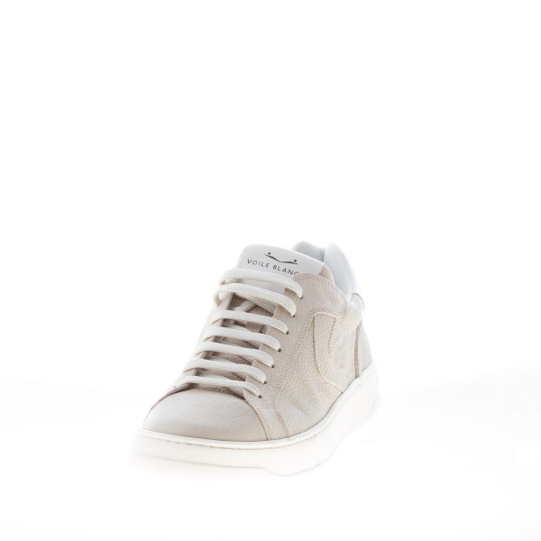 VOILE BLANCHE uomo sneaker Layton 100 in pelle martellata GHIACCIO - immagine 2