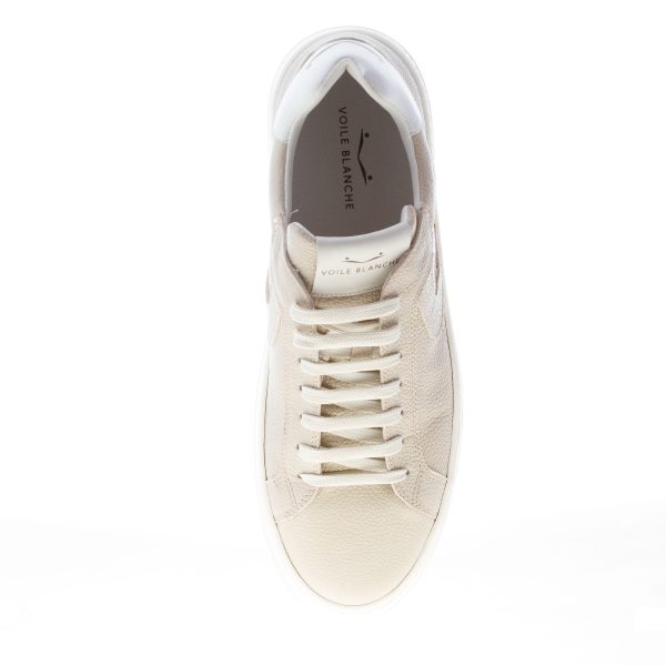 VOILE BLANCHE uomo sneaker Layton 100 in pelle martellata GHIACCIO - immagine 5