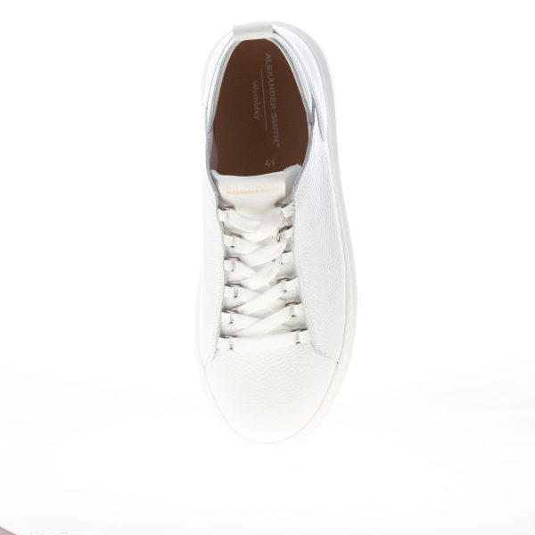 ALEXANDER SMITH uomo sneaker Wembley Deconstructed in pelle fiore BIANCO - immagine 5
