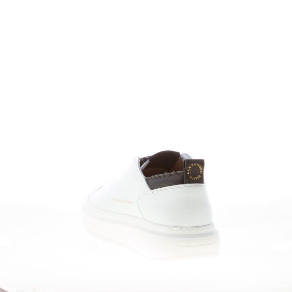 ALEXANDER SMITH uomo sneaker Wembley Deconstructed in pelle fiore BIANCO e NERO - immagine 3
