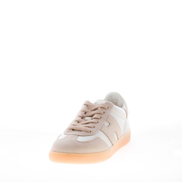 HOGAN donna H647 Cool sneaker in nappa e camoscio CREMA più beige - immagine 2