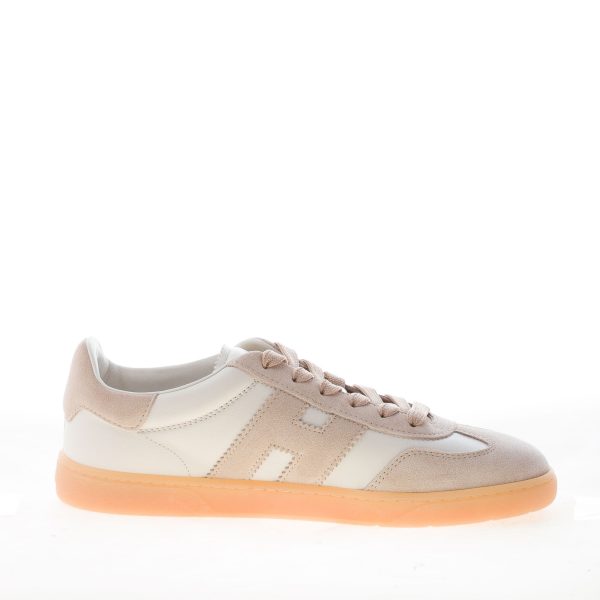 HOGAN donna H647 Cool sneaker in nappa e camoscio CREMA più beige - immagine 4