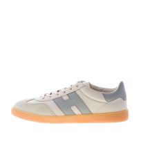 HOGAN donna H647 Cool sneaker in nappa e camoscio PANNA più polvere