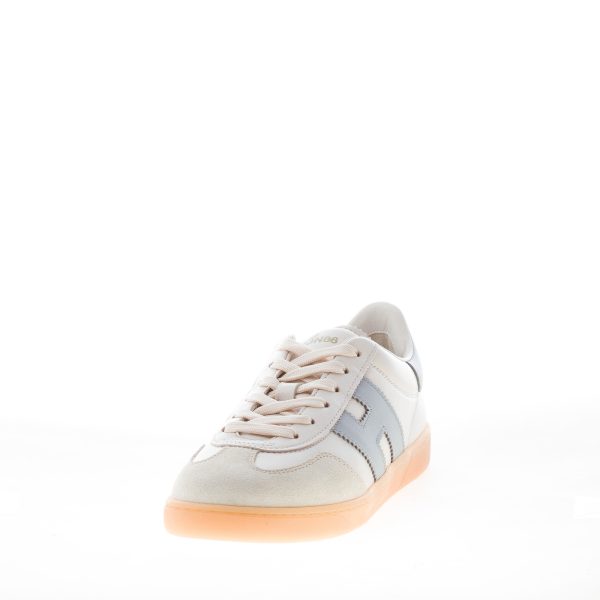 HOGAN donna H647 Cool sneaker in nappa e camoscio PANNA più polvere - immagine 2