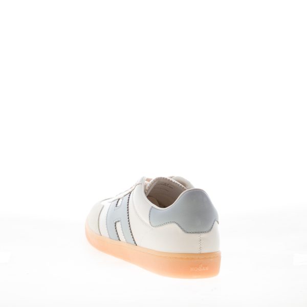 HOGAN donna H647 Cool sneaker in nappa e camoscio PANNA più polvere - immagine 3