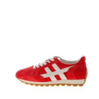 HOGAN donna H671 sneaker 86er in camoscio ROSSO e panna