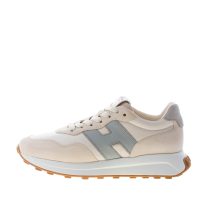HOGAN donna sneaker H641 in camoscio e pelle PANNA più POLVERE