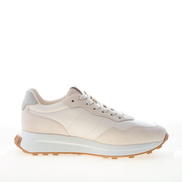 HOGAN donna sneaker H641 in camoscio e pelle PANNA più POLVERE - immagine 4
