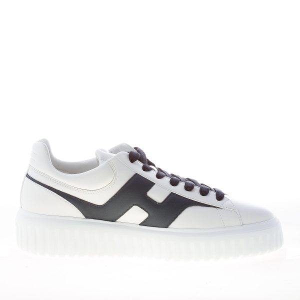 HOGAN uomo H645 sneaker H-STRIPES in nappa BIANCO più BLU - immagine 4