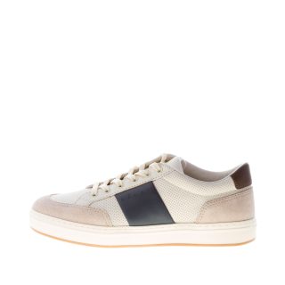 HOGAN uomo H668 sneaker in pelle e camoscio BIANCO e beige più blu