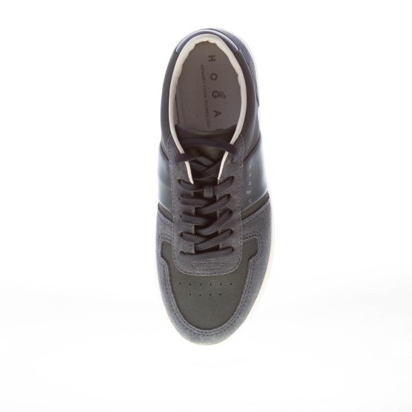 HOGAN uomo H668 sneaker in pelle e nabuk BLU - immagine 5