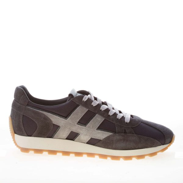 HOGAN uomo H671 sneaker 86er in camoscio BLU e grigio - immagine 4