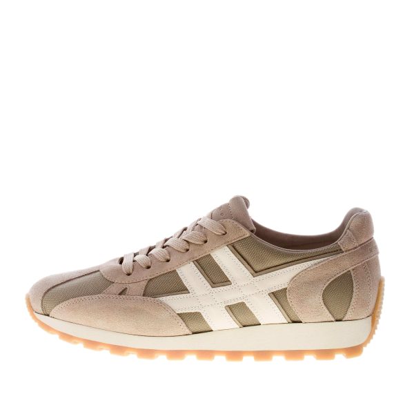 HOGAN uomo H671 sneaker 86er in camoscio TORTORA e panna