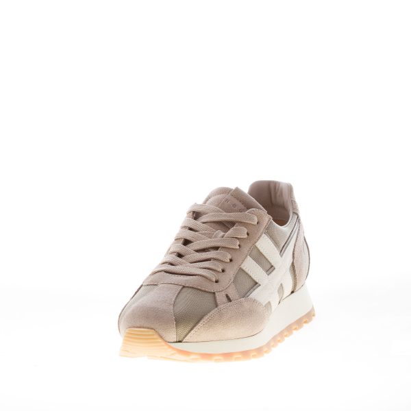 HOGAN uomo H671 sneaker 86er in camoscio TORTORA e panna - immagine 2