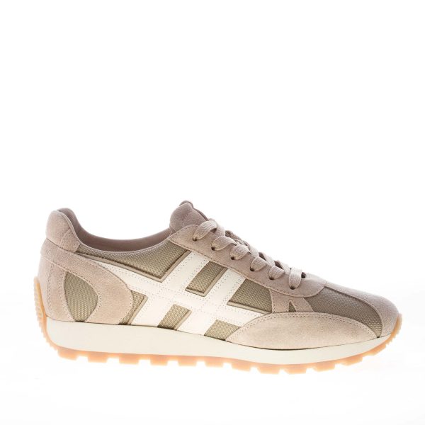 HOGAN uomo H671 sneaker 86er in camoscio TORTORA e panna - immagine 4