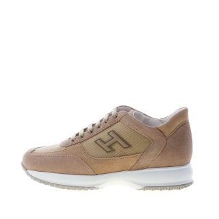 HOGAN uomo Interactive sneaker in camoscio e tessuto BEIGE