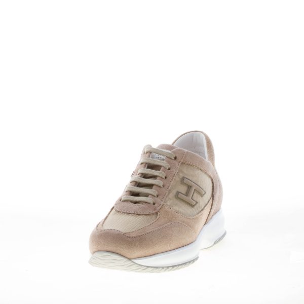 HOGAN uomo Interactive sneaker in camoscio e tessuto BEIGE - immagine 2