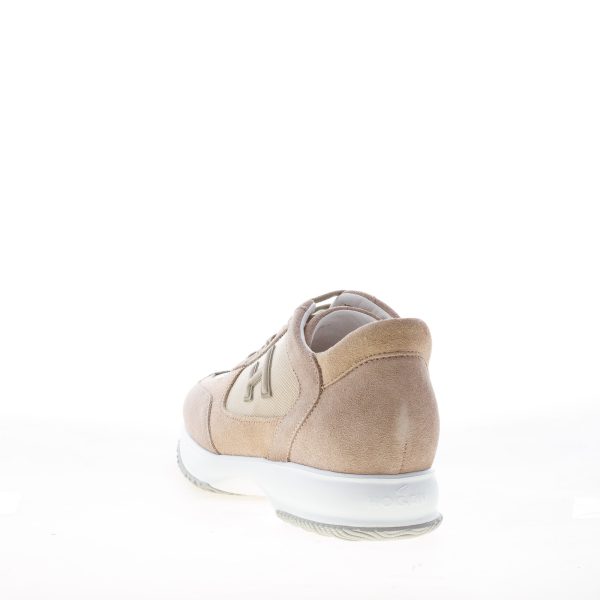 HOGAN uomo Interactive sneaker in camoscio e tessuto BEIGE - immagine 3