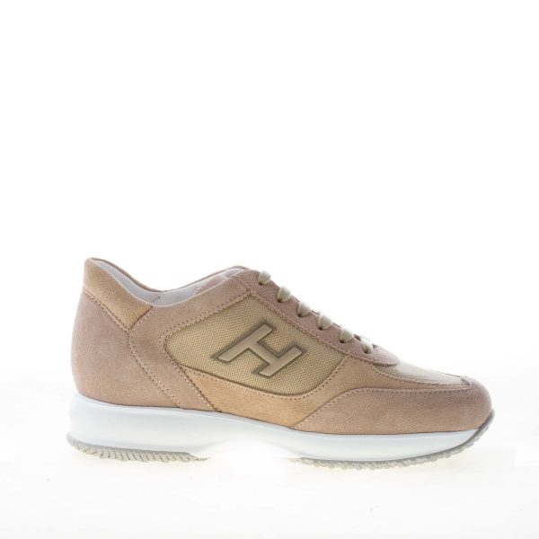 HOGAN uomo Interactive sneaker in camoscio e tessuto BEIGE - immagine 4
