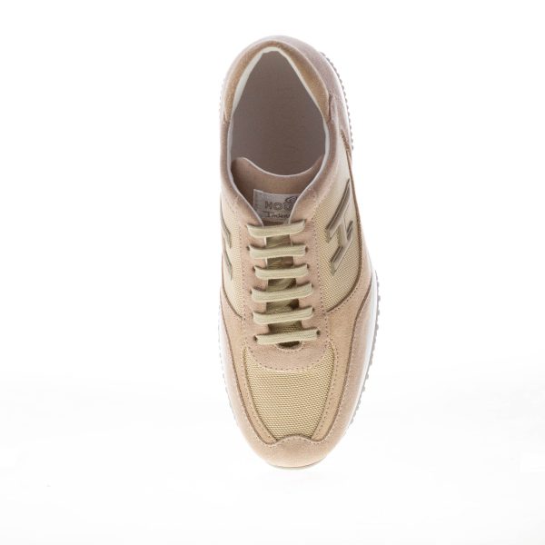 HOGAN uomo Interactive sneaker in camoscio e tessuto BEIGE - immagine 5