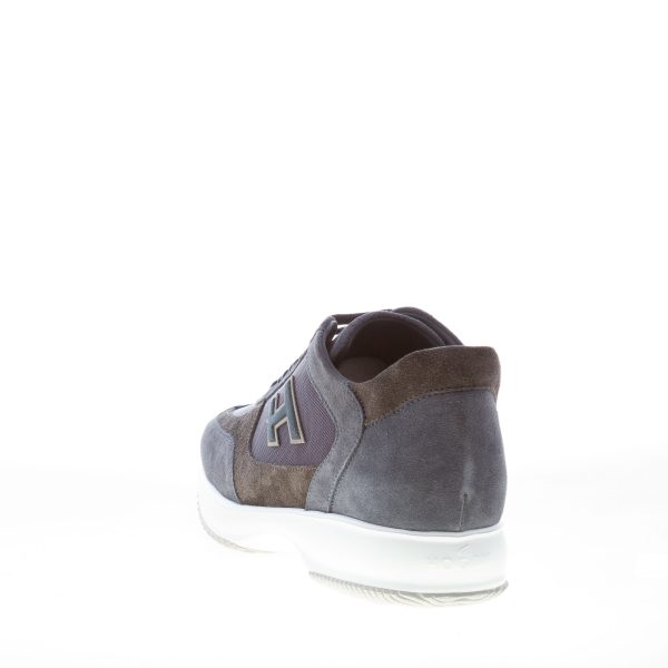 HOGAN uomo Interactive sneaker in camoscio e tessuto BLU NAVY - immagine 3