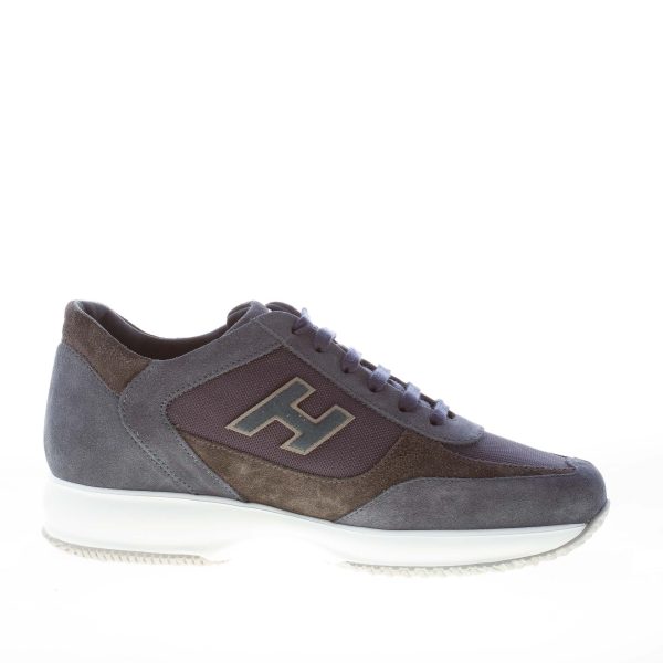 HOGAN uomo Interactive sneaker in camoscio e tessuto BLU NAVY - immagine 4