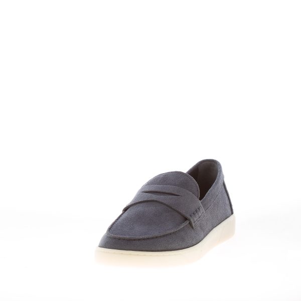 HOGAN uomo mocassino Cool in camoscio BLU Navy con vaschetta. Suola in gomma - immagine 2