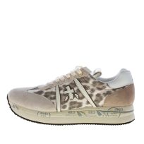 PREMIATA donna sneaker Conny 7362 in camoscio GRIGIO e tessuto animalier
