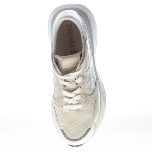 PREMIATA donna sneaker Lauryn 7482 in pelle metallizzata e tessuto ARGENTO - immagine 5