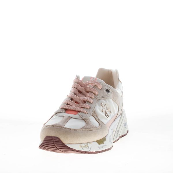 PREMIATA donna sneaker MASE 7397 in camoscio e tessuto BEIGE e GRIGIO - immagine 2