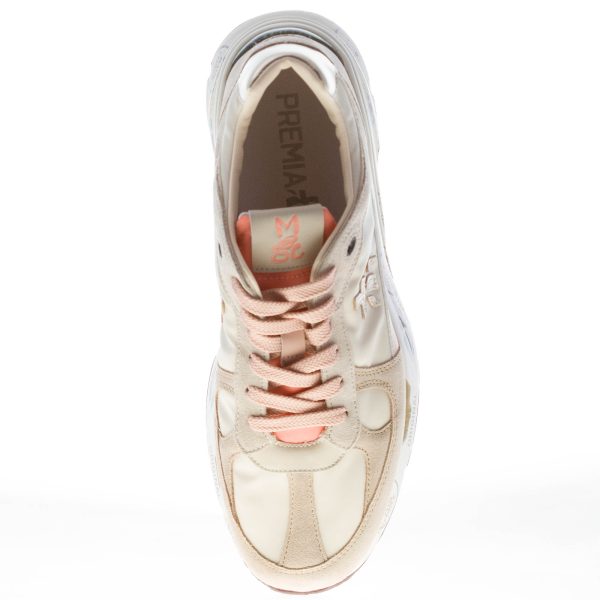 PREMIATA donna sneaker MASE 7397 in camoscio e tessuto BEIGE e GRIGIO - immagine 5