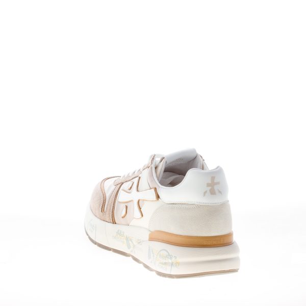 PREMIATA uomo sneaker Mick 7213 in camoscio e tessuto BEIGE e bianco - immagine 3