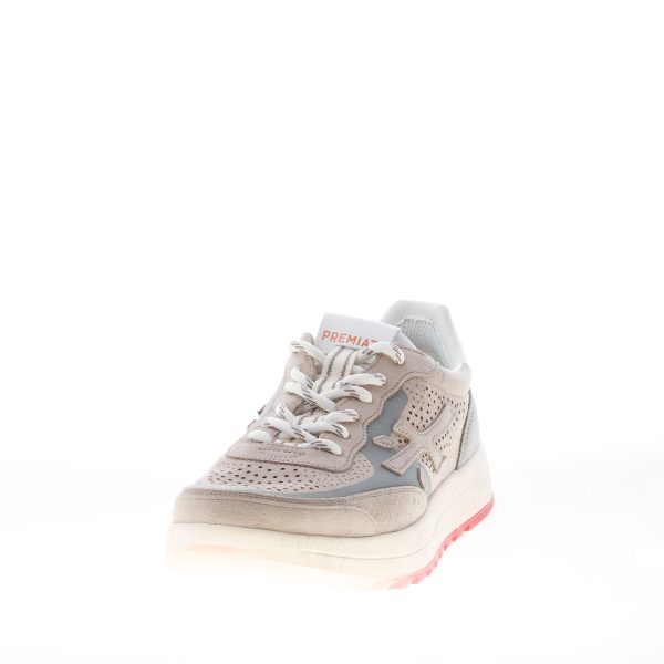 PREMIATA uomo sneaker Nous 7223 in camoscio forato e tessuto tecnico GRIGIO - immagine 2