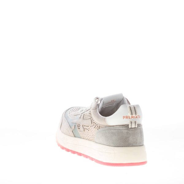PREMIATA uomo sneaker Nous 7223 in camoscio forato e tessuto tecnico GRIGIO - immagine 3