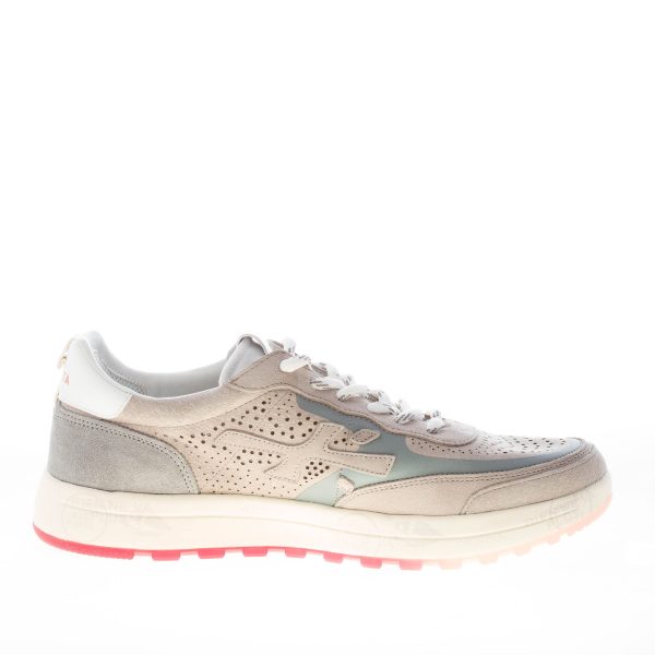 PREMIATA uomo sneaker Nous 7223 in camoscio forato e tessuto tecnico GRIGIO - immagine 4