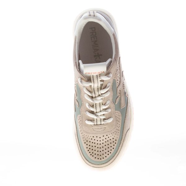 PREMIATA uomo sneaker Nous 7223 in camoscio forato e tessuto tecnico GRIGIO - immagine 5