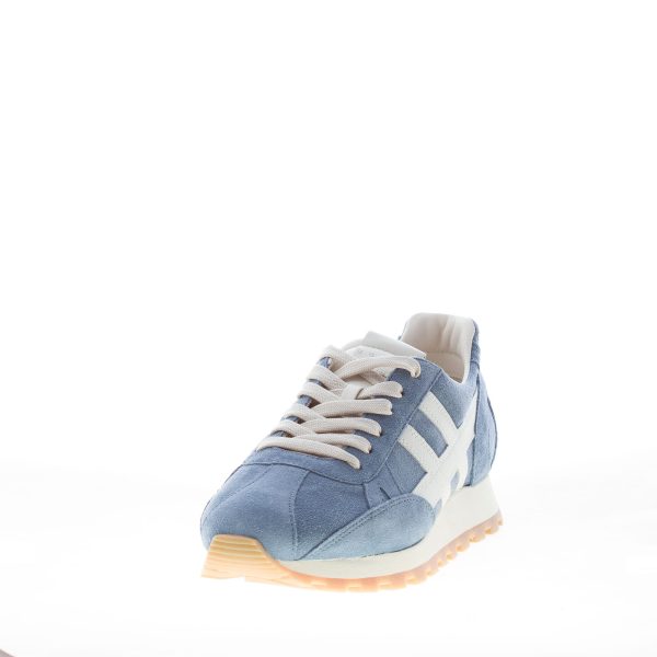 HOGAN uomo H671 sneaker 86er in camoscio AZZURRO e bianco - immagine 2