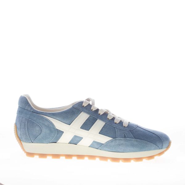 HOGAN uomo H671 sneaker 86er in camoscio AZZURRO e bianco - immagine 4