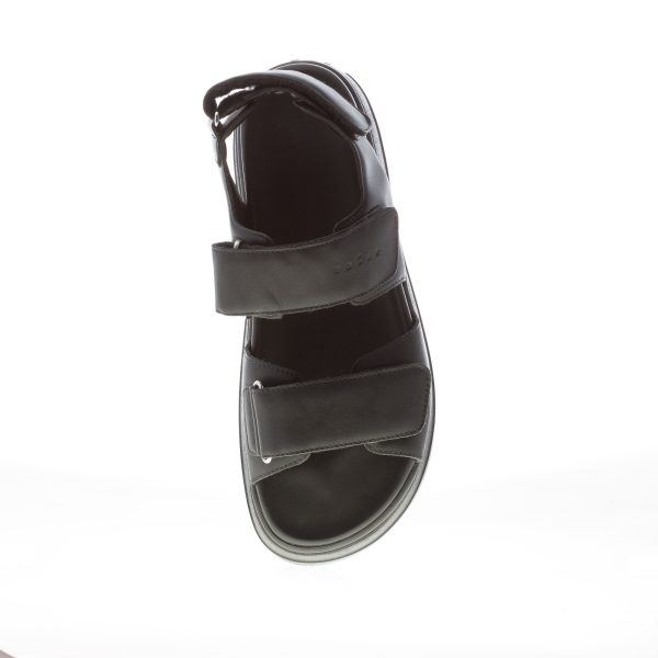 HOGAN donna H680 sandalo in pelle NERO con doppia fascia a strappo. Zeppa di 4,5 cm - immagine 5