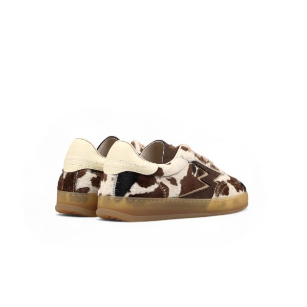 MOACONCEPT donna sneaker Club 120 De Luxe in cavallino stampa MUCCA e marrone - immagine 3
